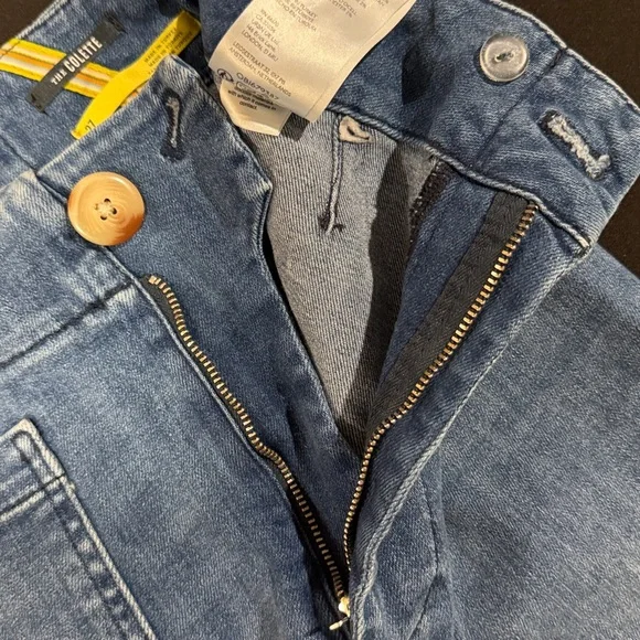 Maeve Anthropologie The Colette Crop High-Rise Wide-Leg Jeans ~ 27 - Picture 13 of 13